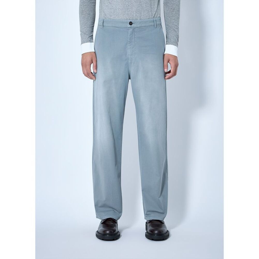 Miu Miu Men Steel Gray Garment-Dyed Twill Pants